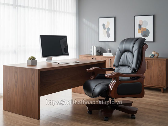 Ghế lãnh đạo gỗ tự nhiên