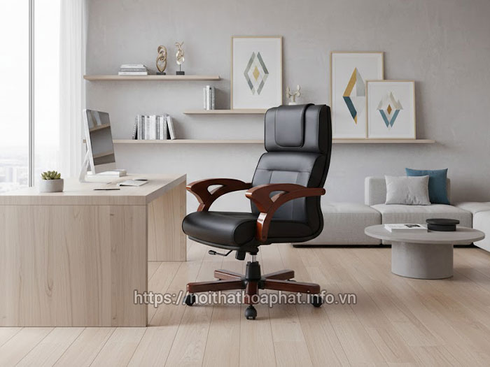 Ghế lãnh đạo gỗ tự nhiên