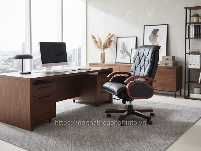 Ghế lãnh đạo gỗ tự nhiên