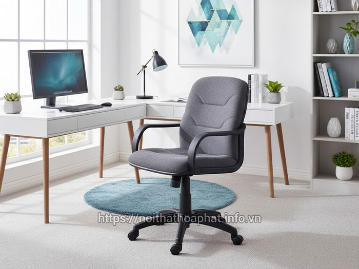 Ghế xoay văn phòng màu xám