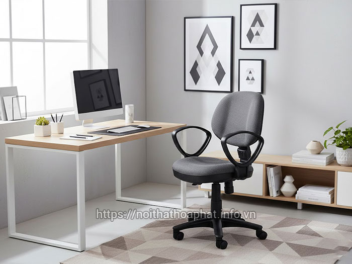 Ghế xoay văn phòng màu xám