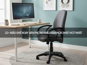 Ghế xoay văn phòng màu xám