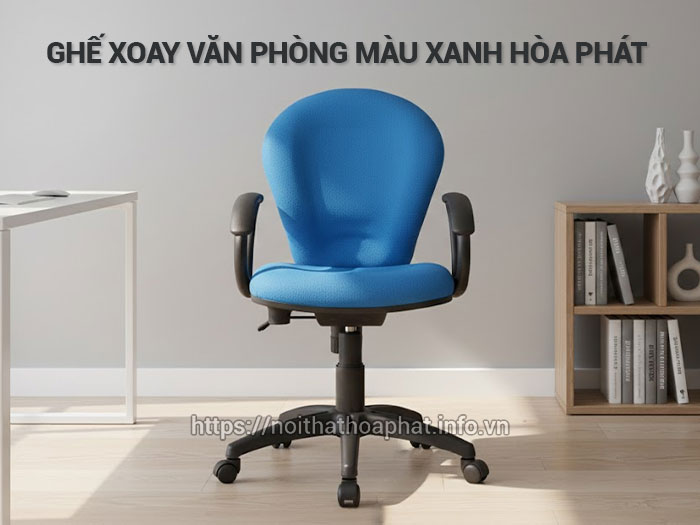 Ghế xoay văn phòng màu xanh