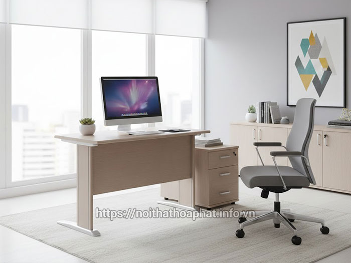 Kích thước bàn làm việc chân sắt