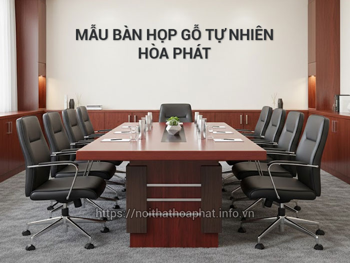 Mẫu bàn họp gỗ tự nhiên