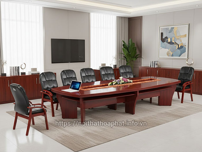 Mẫu bàn họp gỗ tự nhiên