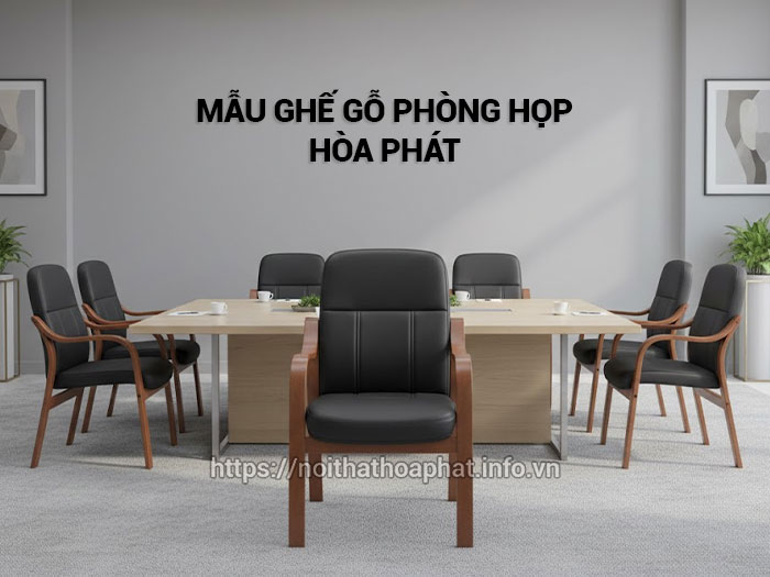 Mẫu ghế gỗ phòng họp