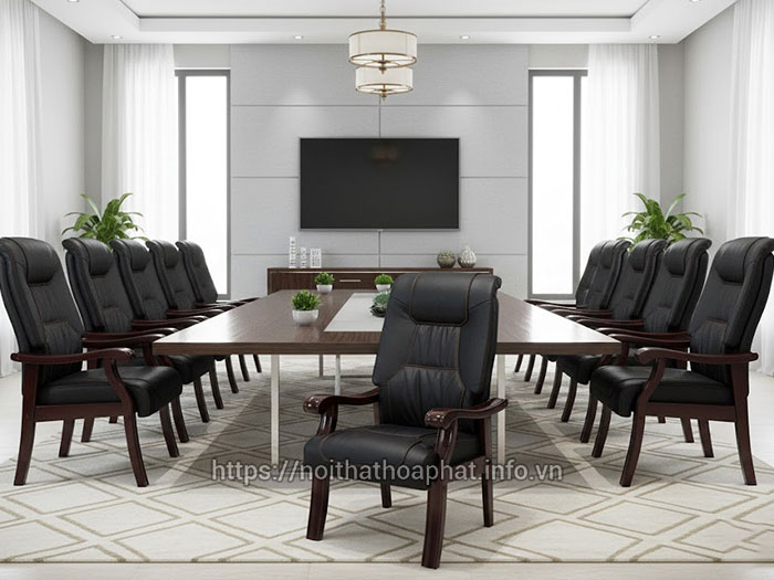 Mẫu ghế gỗ phòng họp