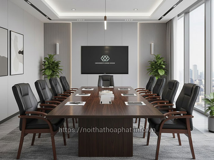 Mẫu ghế gỗ phòng họp