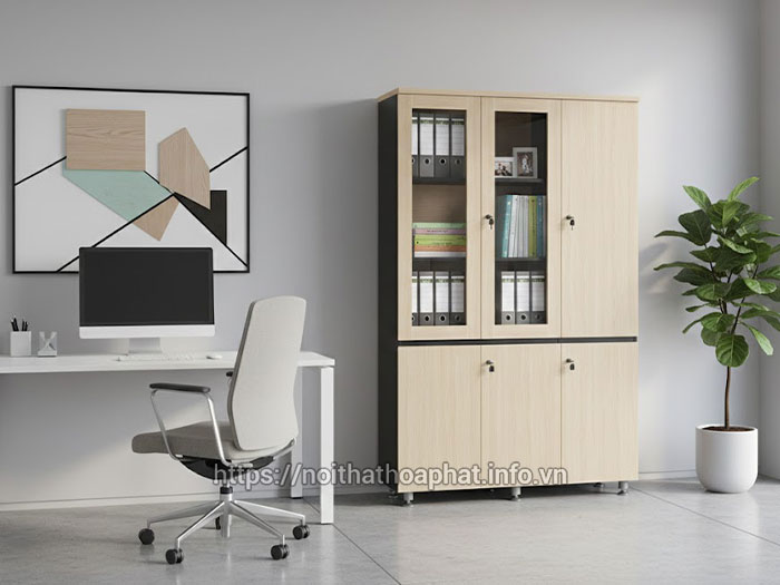 Tủ gỗ 3 buồng hiện đại