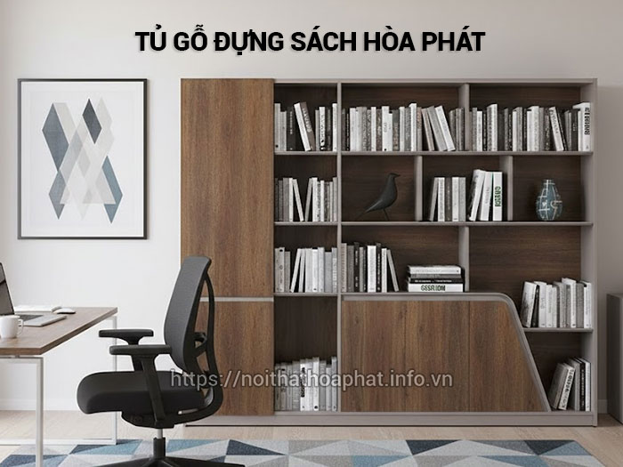 Tủ gỗ đựng sách Hòa Phát