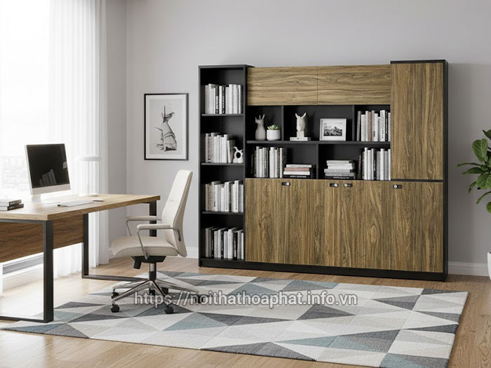 Tủ gỗ đựng sách Hòa Phát