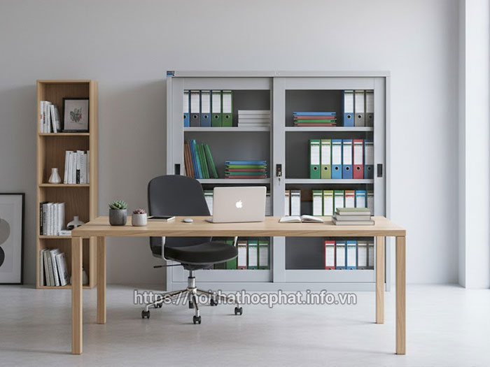 Tủ sắt cửa kính lùa