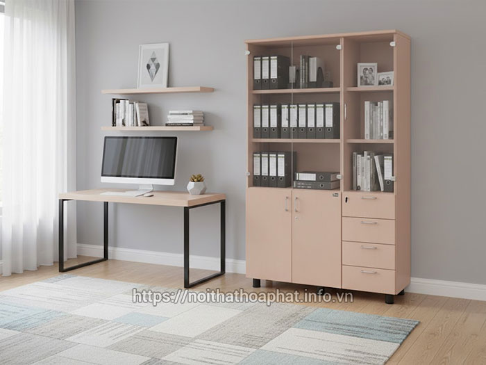 Tủ tài liệu 3 cánh kính