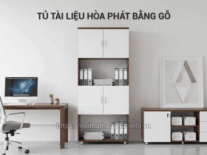 Tủ tài liệu Hòa Phát bằng gỗ