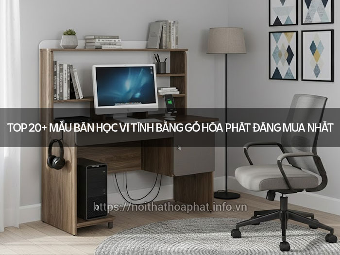 Bàn học vi tính bằng gỗ
