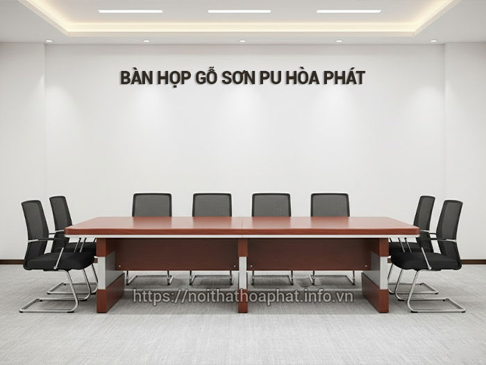 Bàn họp gỗ sơn PU