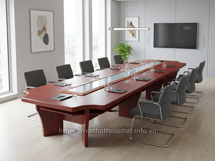 Bàn họp gỗ sơn PU