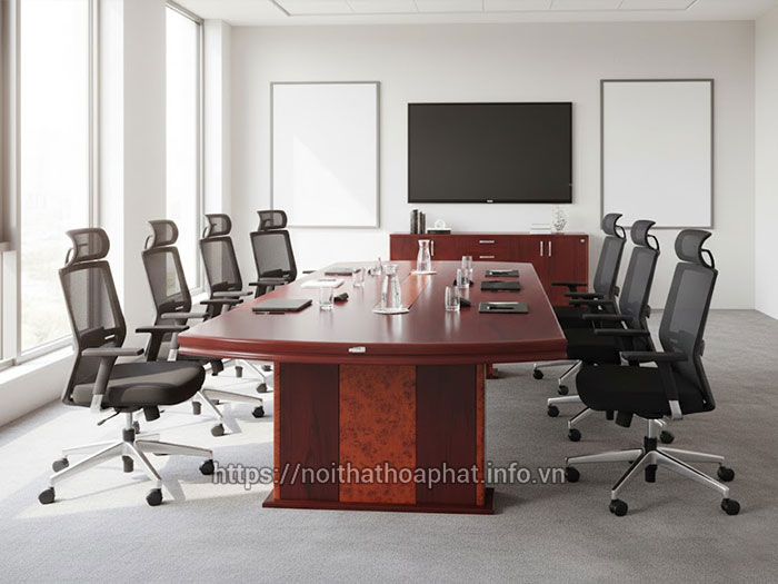 Bàn họp gỗ sơn PU