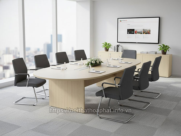 Bàn họp oval Hòa Phát