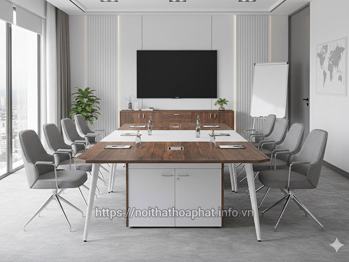 Bàn họp oval Hòa Phát