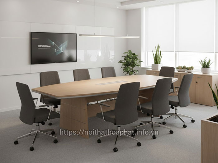 Bàn họp oval Hòa Phát