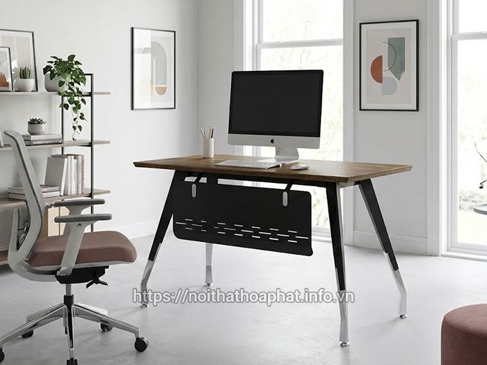 Bàn làm việc 1m6 chân sắt