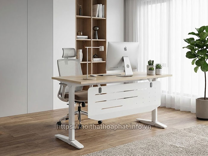 Bàn làm việc 1m6 chân sắt