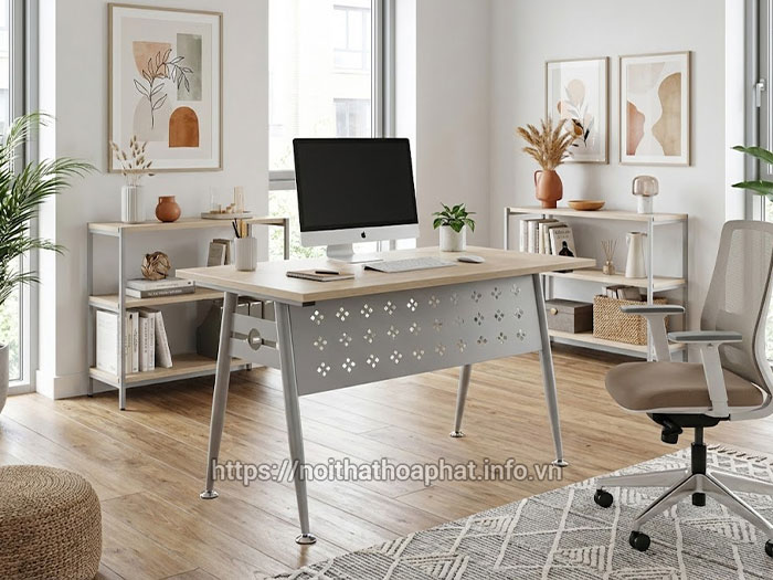Bàn làm việc chân sắt thanh lý