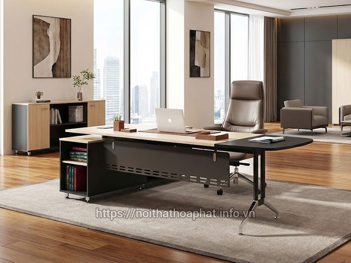 Bàn làm việc giám đốc chân sắt