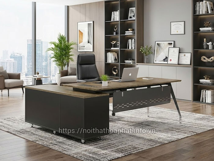 Bàn làm việc giám đốc chân sắt