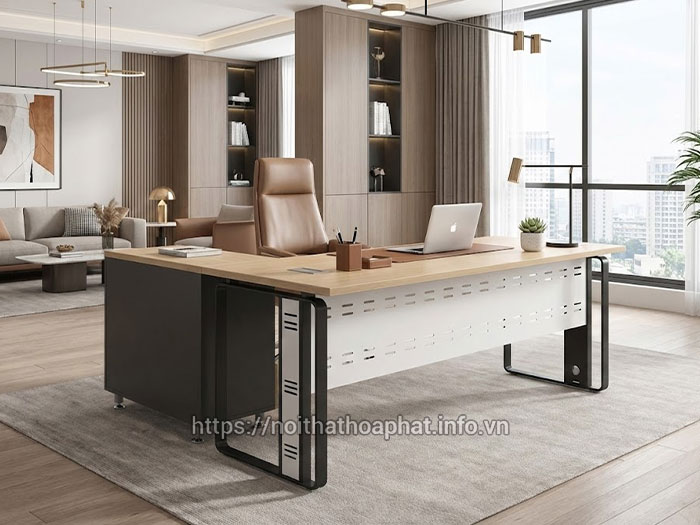 Bàn làm việc giám đốc chân sắt