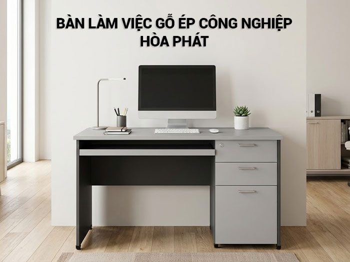 Bàn làm việc gỗ ép công nghiệp