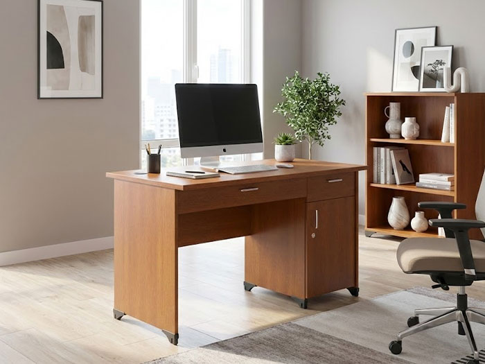 Bàn làm việc gỗ ép công nghiệp
