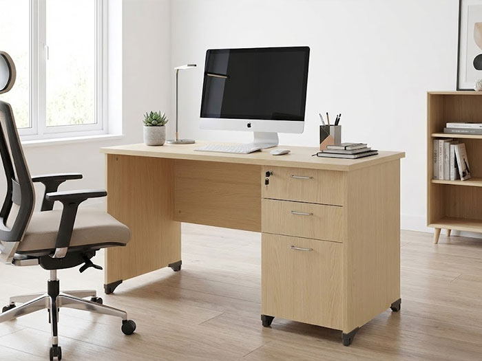 Bàn làm việc gỗ ép công nghiệp
