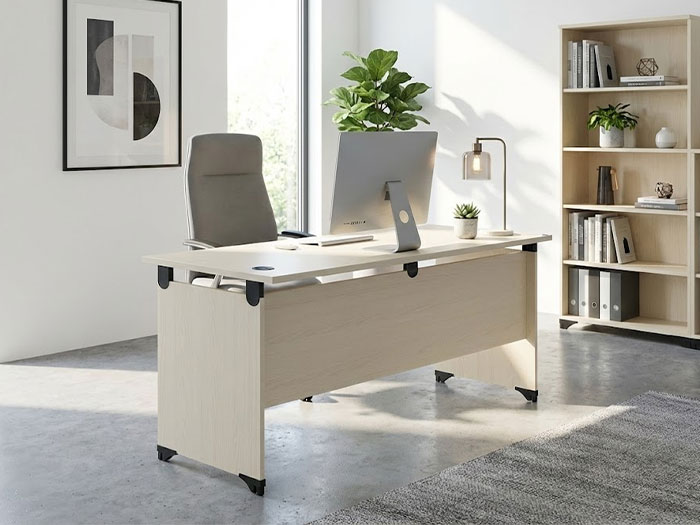 Bàn làm việc gỗ ép công nghiệp