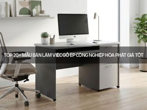 Bàn làm việc gỗ ép công nghiệp
