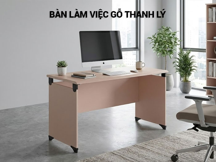 Bàn làm việc gỗ thanh lý