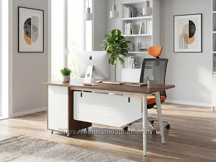 Bàn làm việc tại nhà chân sắt
