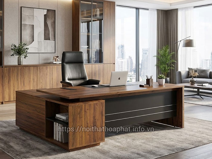 Bàn lãnh đạo có tủ phụ