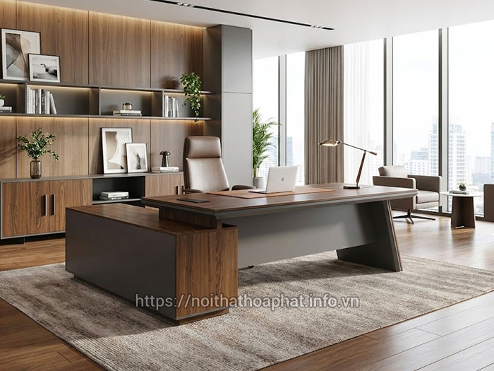 Bàn lãnh đạo có tủ phụ