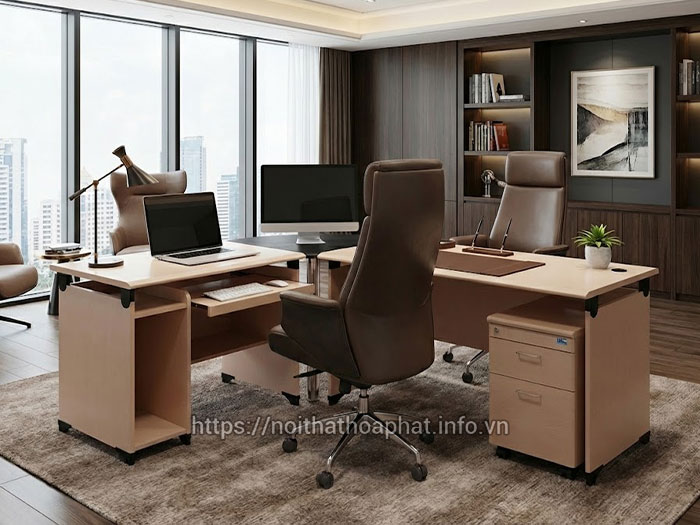 Bàn lãnh đạo gỗ công nghiệp