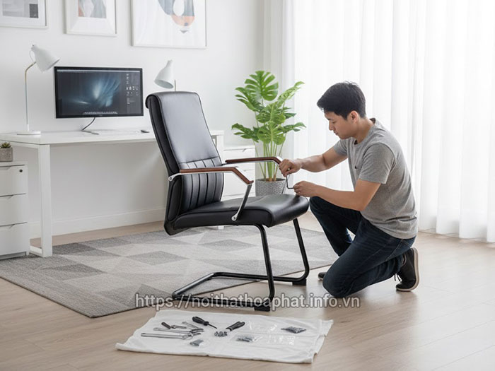 Cách lắp ghế văn phòng chân quỳ