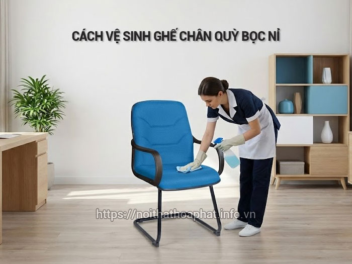 Cách vệ sinh ghế chân quỳ bọc nỉ
