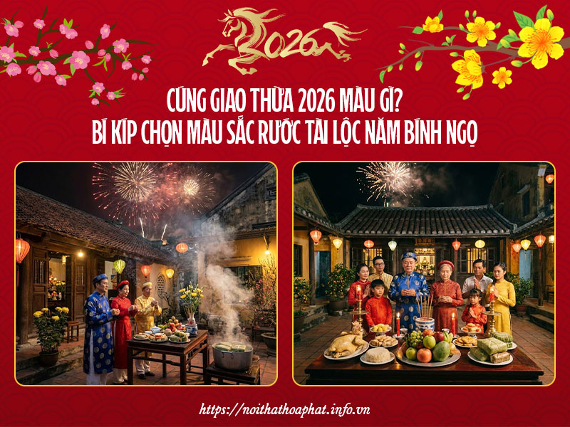 Cúng giao thừa 2026 màu gì