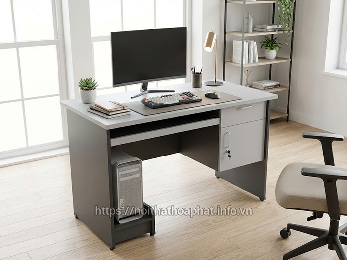 Decor bàn máy tính đơn giản