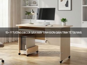 Decor bàn máy tính đơn giản
