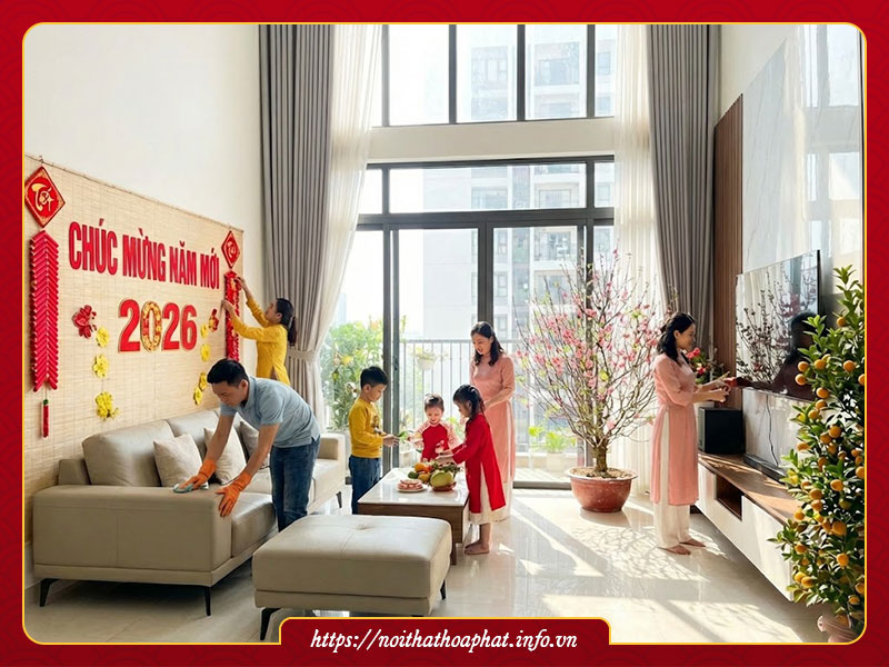 dọn nhà đón Tết 2026 Bính Ngọ