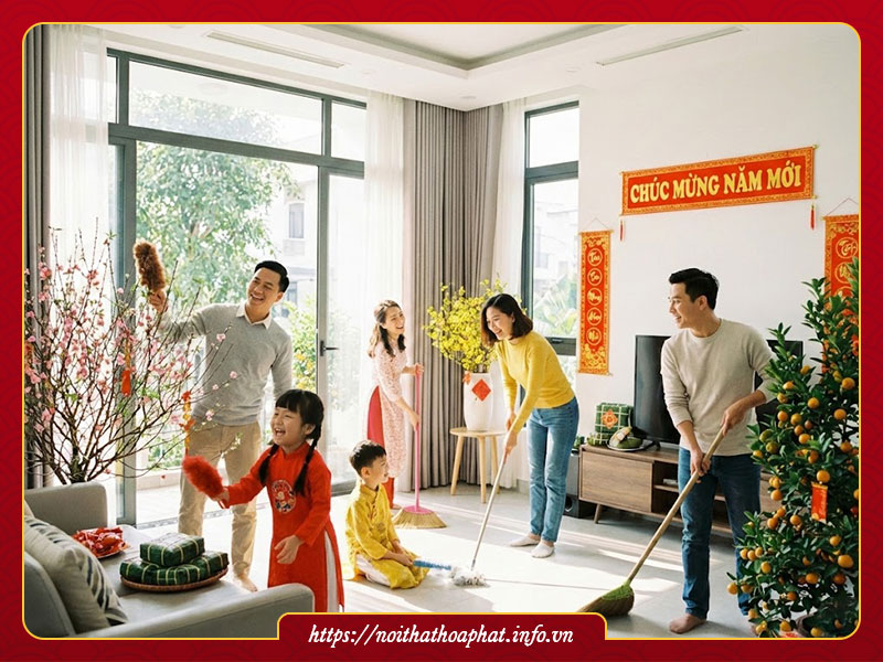 dọn nhà đón Tết 2026 Bính Ngọ