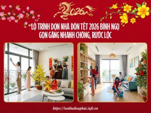 dọn nhà đón Tết 2026 Bính Ngọ